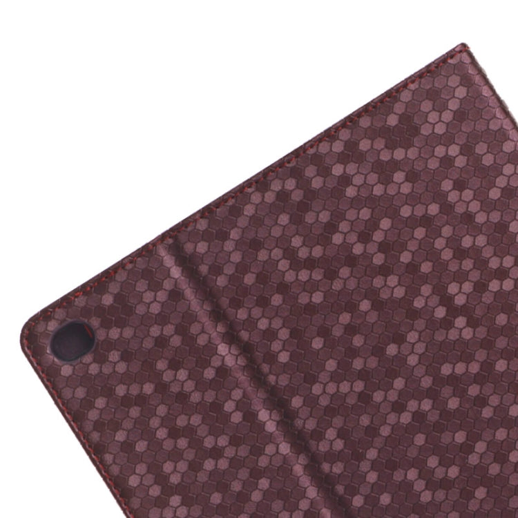 Honeycomb Texture Leather Case with Holder for iPad Air 2