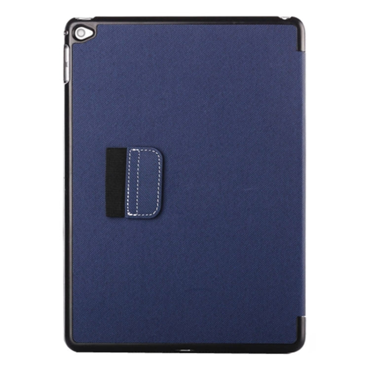 2-fold Cloth Texture Leather Case with Holder and Sleep Function for iPad Air 2