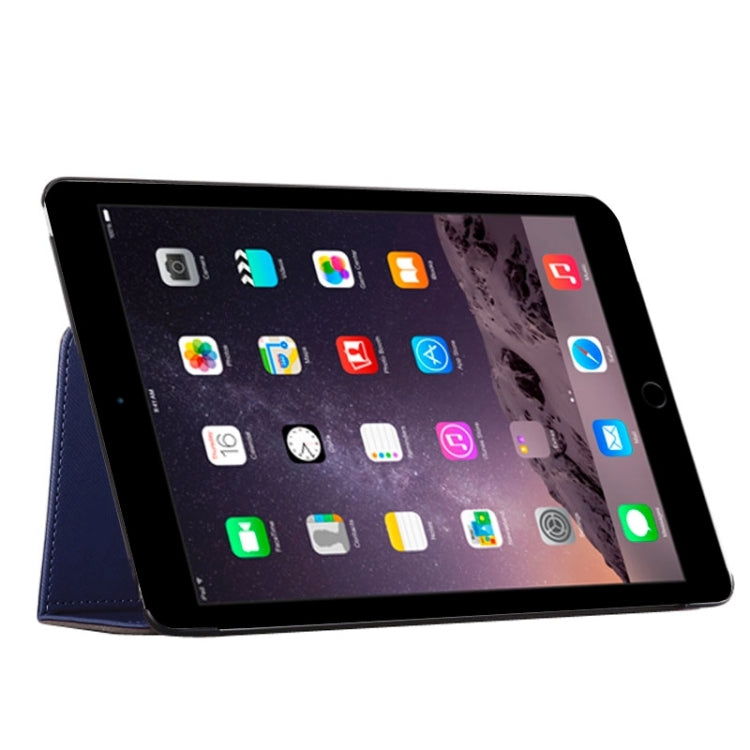2-fold Cloth Texture Leather Case with Holder and Sleep Function for iPad Air 2