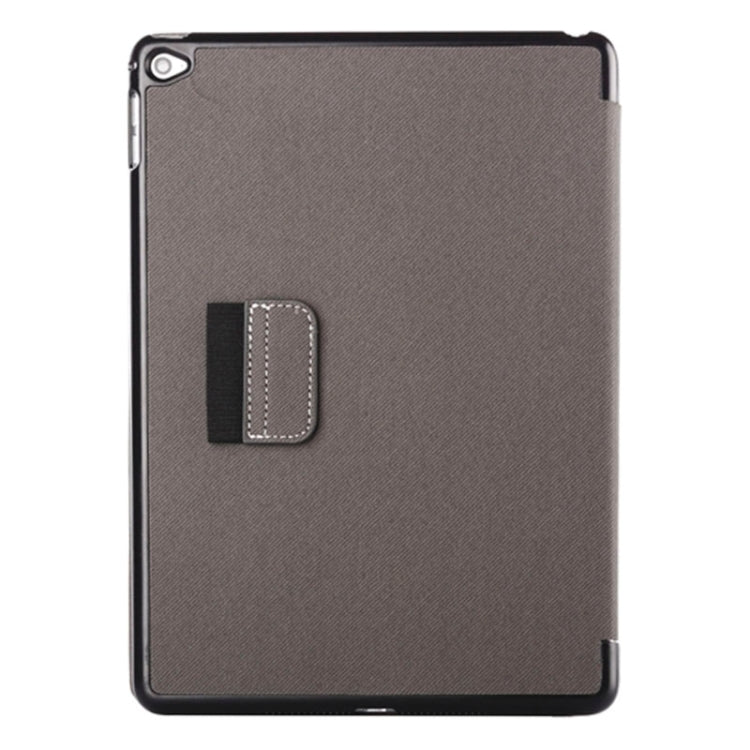 2-fold Cloth Texture Leather Case with Holder and Sleep Function for iPad Air 2