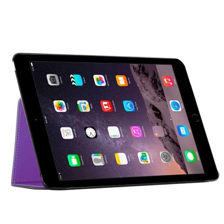2-fold Cloth Texture Leather Case with Holder and Sleep Function for iPad Air 2