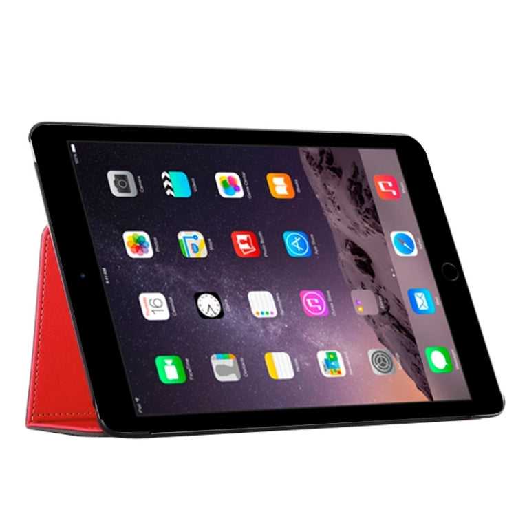 2-fold Cloth Texture Leather Case with Holder and Sleep Function for iPad Air 2