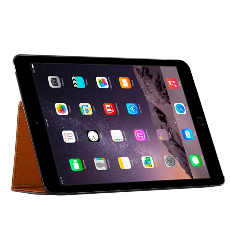2-fold Cloth Texture Leather Case with Holder and Sleep Function for iPad Air 2