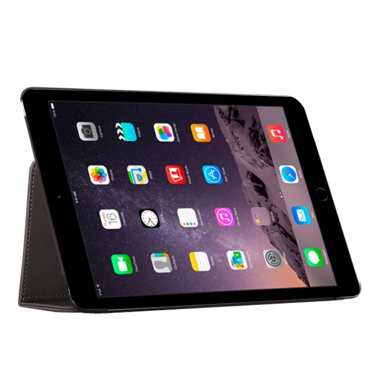 2-fold Cloth Texture Leather Case with Holder and Sleep Function for iPad Air 2