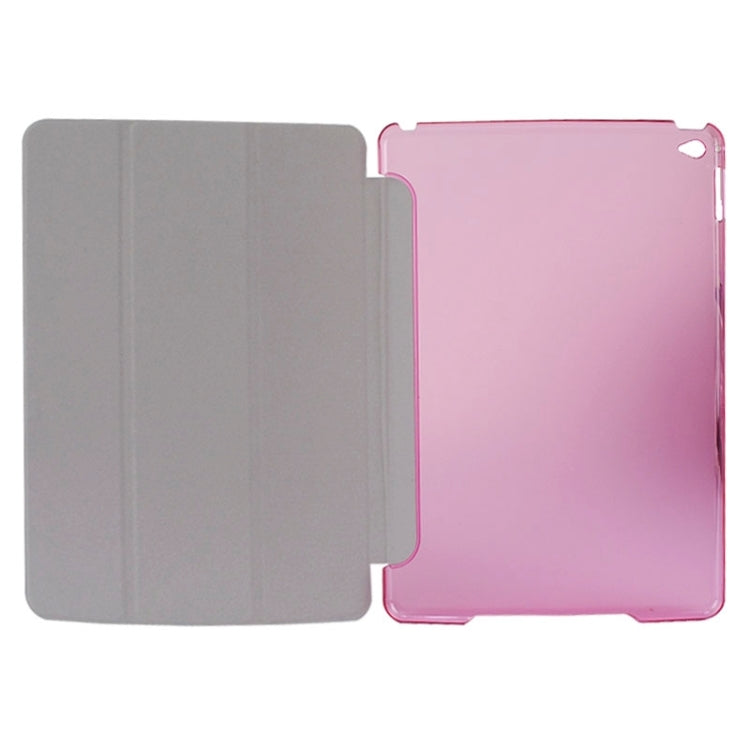 Silk Texture Frosted PC Back Shell Smart Cover Leather Case with Holder and Sleep Function for iPad Air 2
