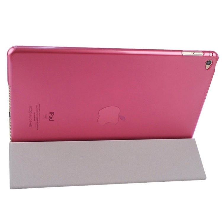 Silk Texture Frosted PC Back Shell Smart Cover Leather Case with Holder and Sleep Function for iPad Air 2