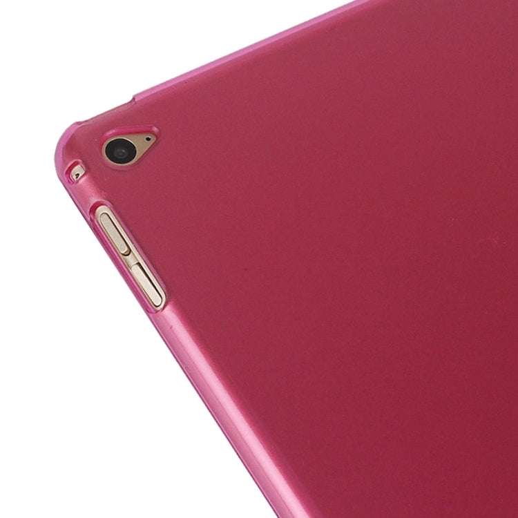 Silk Texture Frosted PC Back Shell Smart Cover Leather Case with Holder and Sleep Function for iPad Air 2