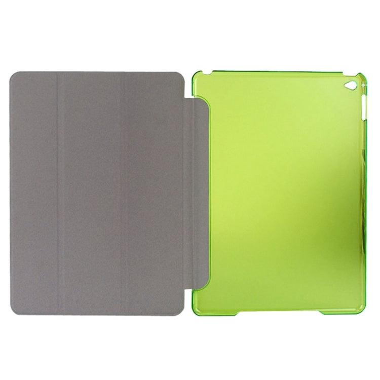Silk Texture Frosted PC Back Shell Smart Cover Leather Case with Holder and Sleep Function for iPad Air 2