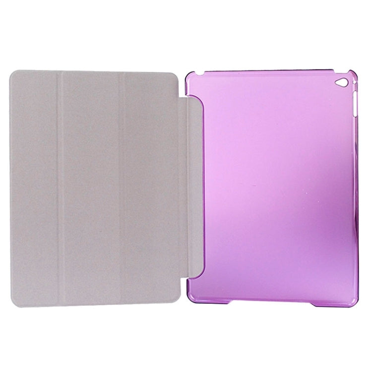 Silk Texture Frosted PC Back Shell Smart Cover Leather Case with Holder and Sleep Function for iPad Air 2