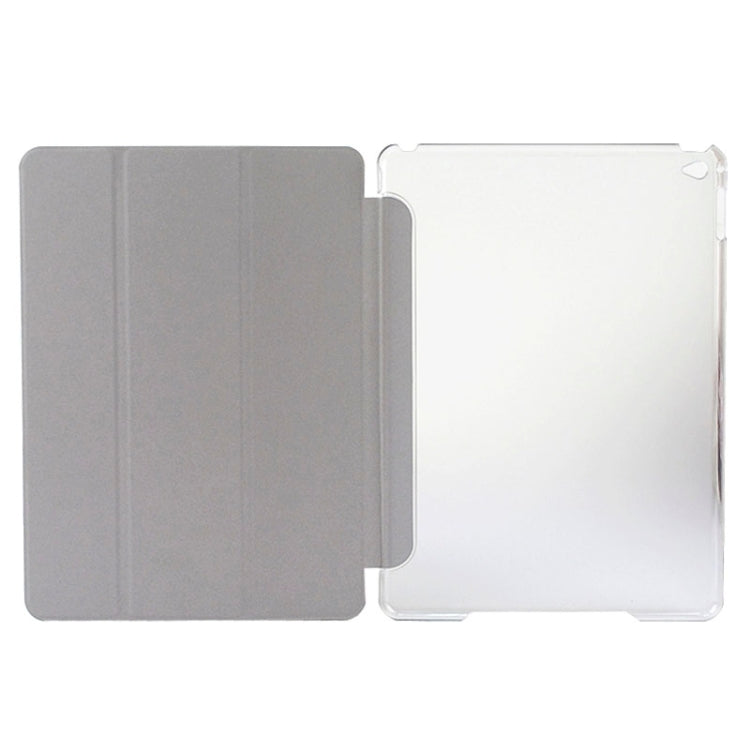 Silk Texture Frosted PC Back Shell Smart Cover Leather Case with Holder and Sleep Function for iPad Air 2
