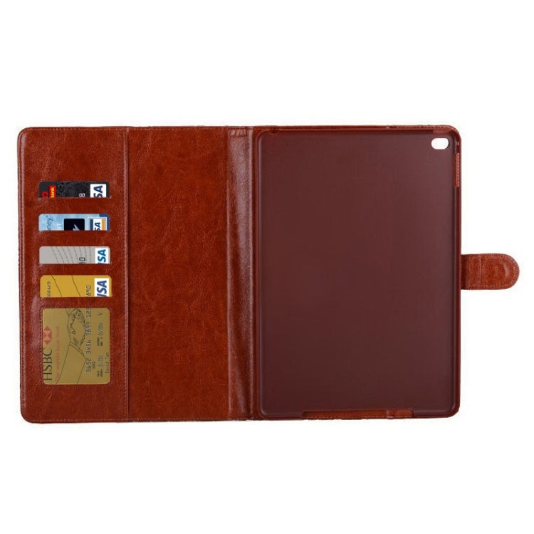 Flowers Pattern Magnetic Button Leather Case with Holder & Card Slots for iPad Air 2 / iPad 6