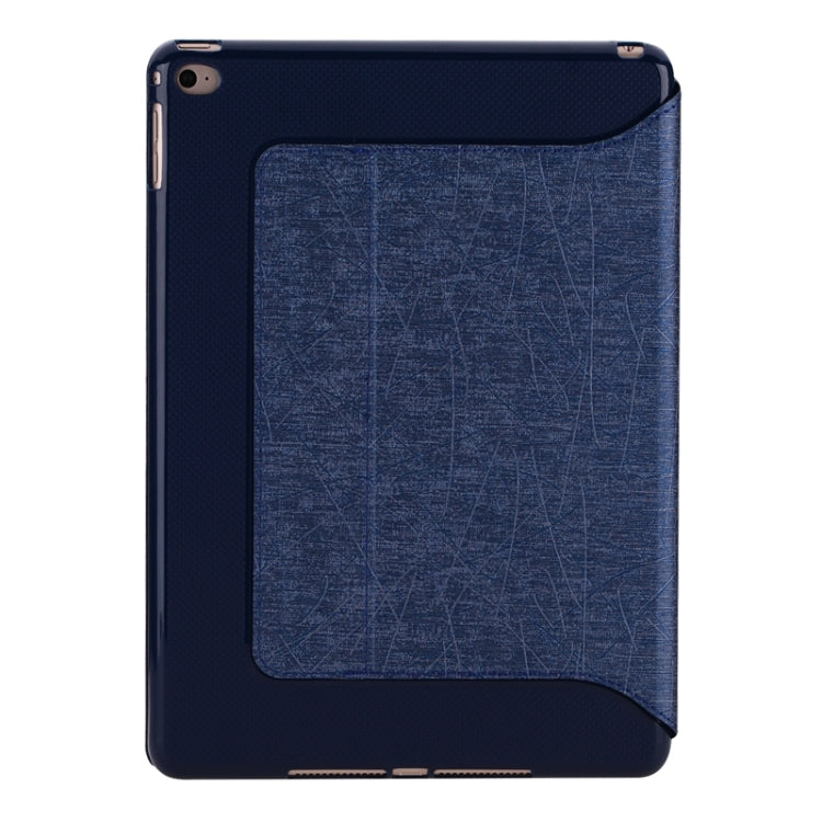 Silk Texture Leather Case with Holder & Card Slots for iPad Air 2 / iPad 6