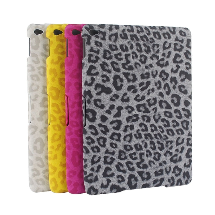 3-folding Ultra-thin Leopard Pattern Smart Cover Leather Case with Holder & Sleep Function for iPad Air 2 / iPad 6(Yellow)