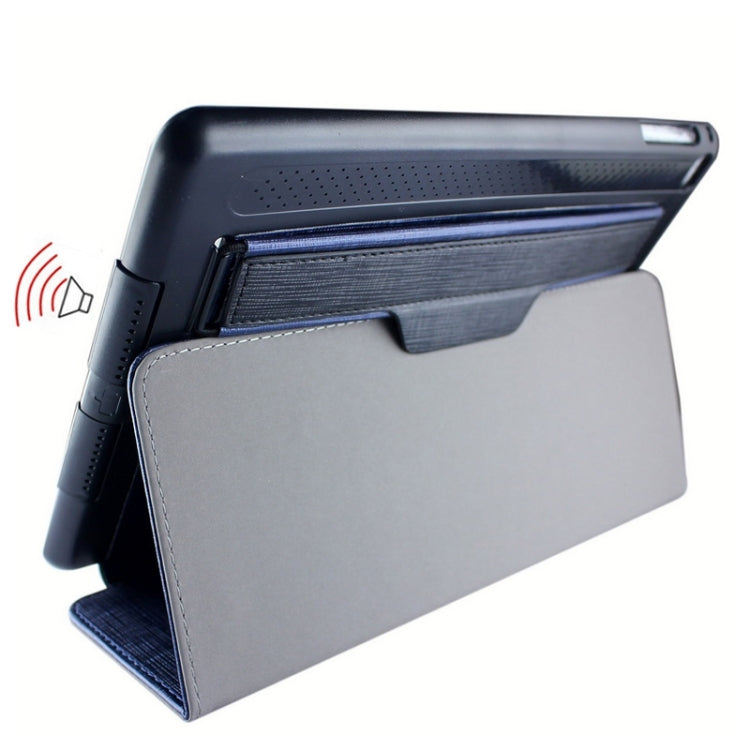 Cross Texture Multifunctional Smart Leather Case with Holder & Sleep / Wake-up Function & Loud Speaker for iPad Air 2 / iPad 6