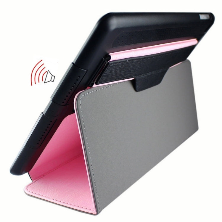 Cross Texture Multifunctional Smart Leather Case with Holder & Sleep / Wake-up Function & Loud Speaker for iPad Air 2 / iPad 6