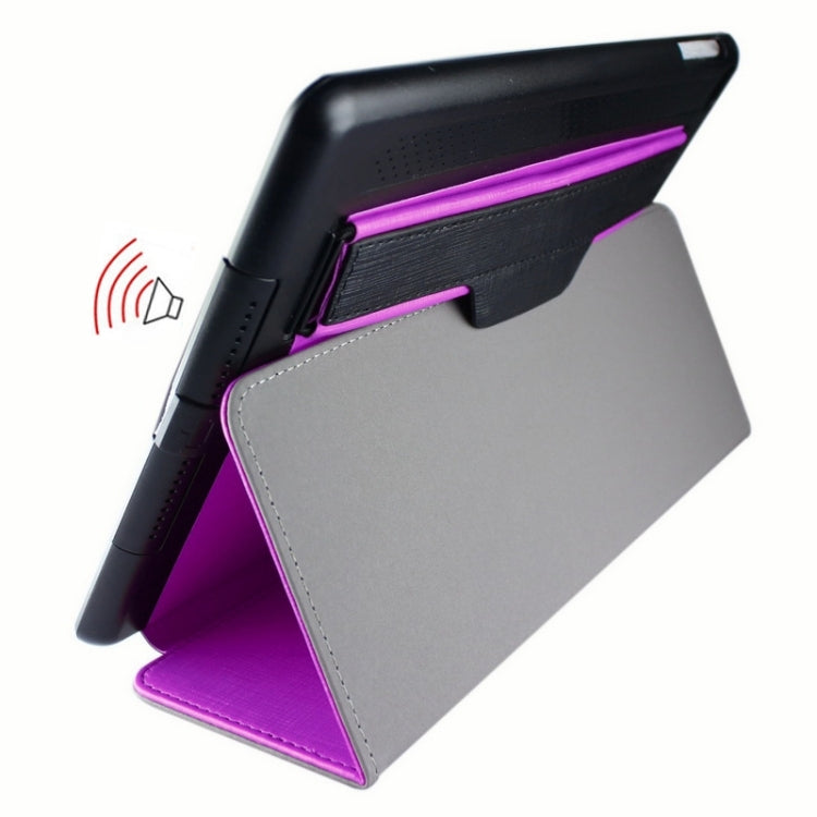 Cross Texture Multifunctional Smart Leather Case with Holder & Sleep / Wake-up Function & Loud Speaker for iPad Air 2 / iPad 6