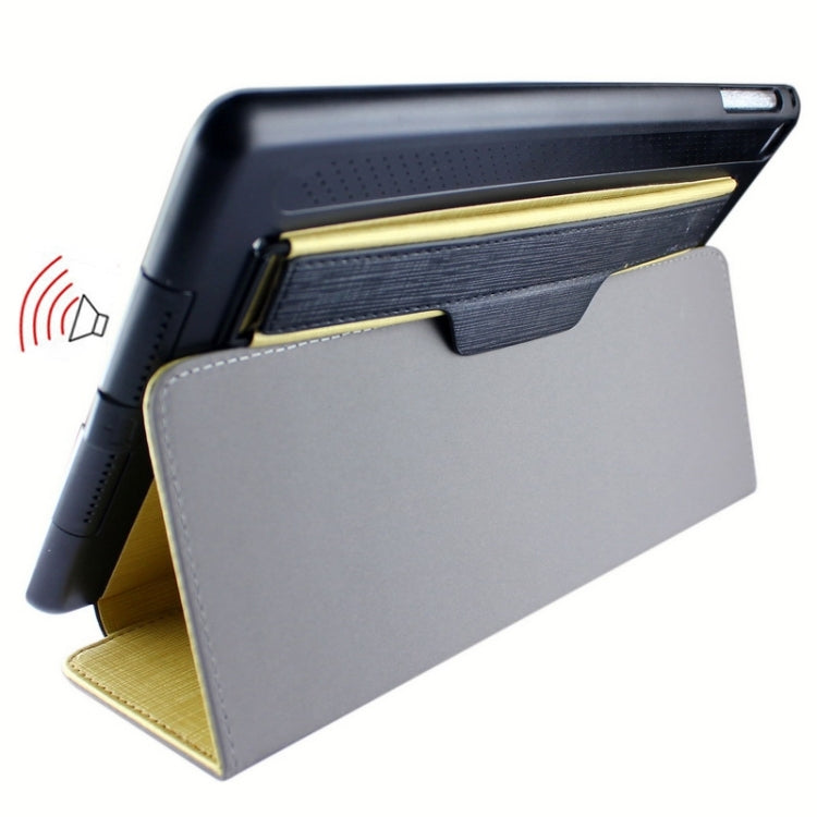 Cross Texture Multifunctional Smart Leather Case with Holder & Sleep / Wake-up Function & Loud Speaker for iPad Air 2 / iPad 6