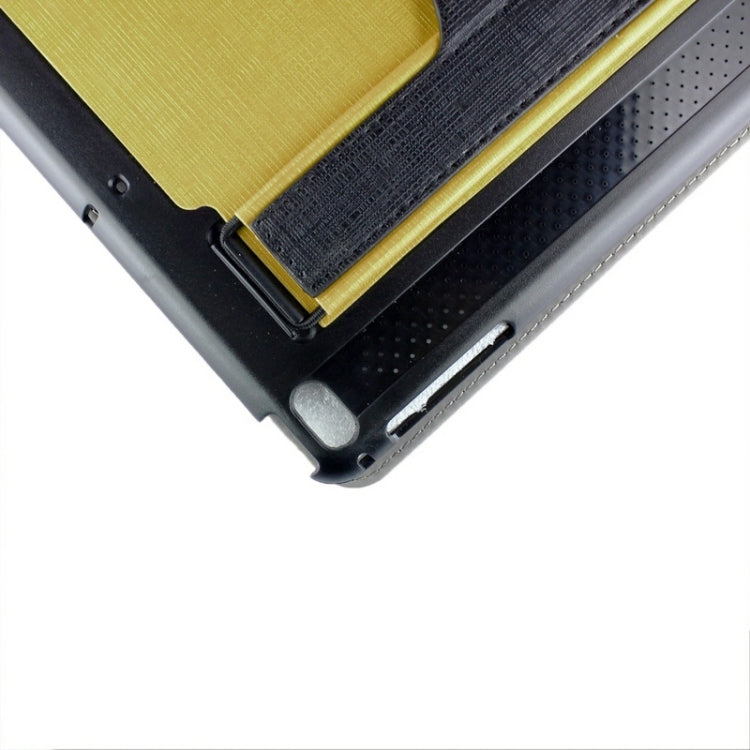 Cross Texture Multifunctional Smart Leather Case with Holder & Sleep / Wake-up Function & Loud Speaker for iPad Air 2 / iPad 6