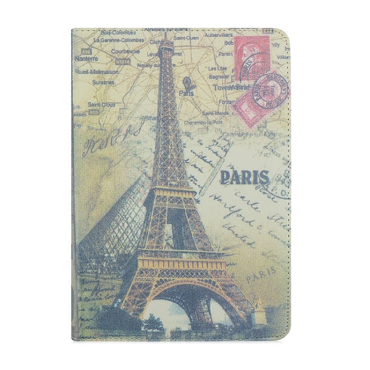 Retro Eiffel Tower Pattern Horizontal Flip Leather Case with Holder for iPad Air 2 / iPad 6