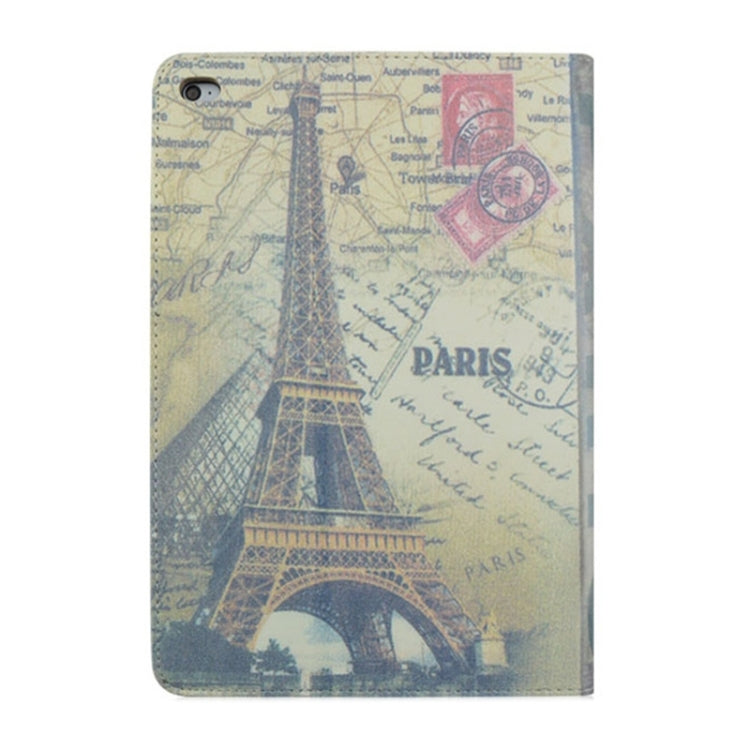 Retro Eiffel Tower Pattern Horizontal Flip Leather Case with Holder for iPad Air 2 / iPad 6
