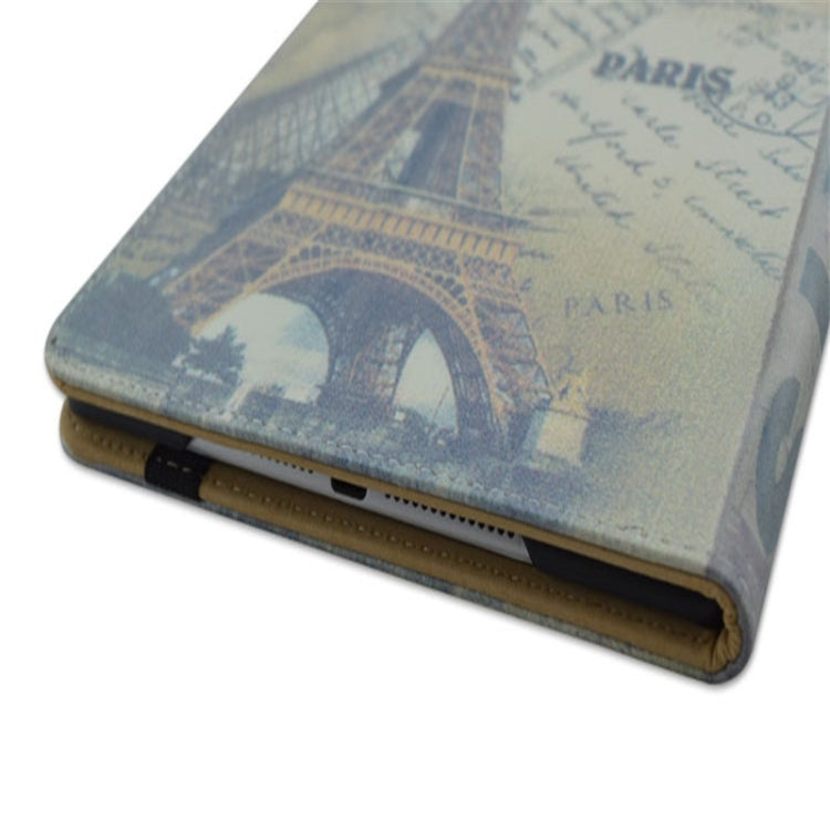 Retro Eiffel Tower Pattern Horizontal Flip Leather Case with Holder for iPad Air 2 / iPad 6