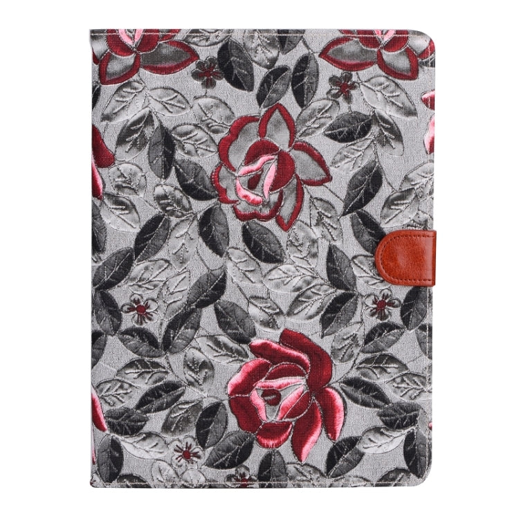 Leaves and Flowers Pattern Smart Cover Leather Case with Card Slots & Wallet & Holder & Sleep / Wake-up Function for iPad Air 2 / iPad 6