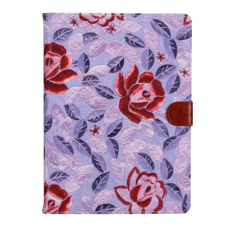 Leaves and Flowers Pattern Smart Cover Leather Case with Card Slots & Wallet & Holder & Sleep / Wake-up Function for iPad Air 2 / iPad 6