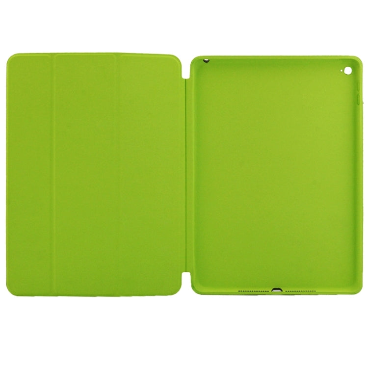 3-fold Naturally Treated Smart Leather Case with Sleep / Wake-up Function & Holder for iPad Air 2