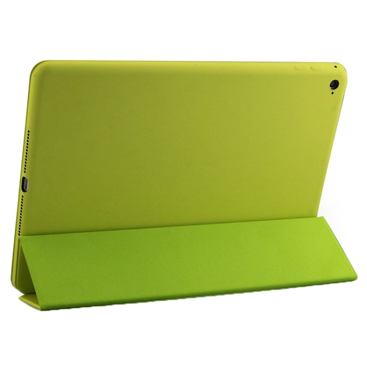 3-fold Naturally Treated Smart Leather Case with Sleep / Wake-up Function & Holder for iPad Air 2