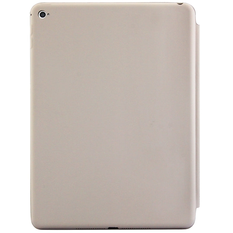 3-fold Naturally Treated Smart Leather Case with Sleep / Wake-up Function & Holder for iPad Air 2