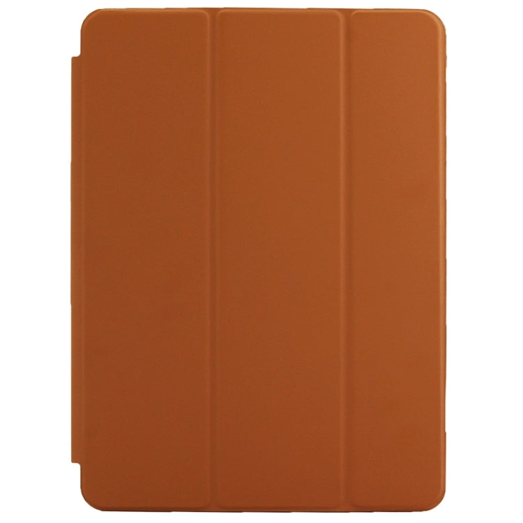 3-fold Naturally Treated Smart Leather Case with Sleep / Wake-up Function & Holder for iPad Air 2
