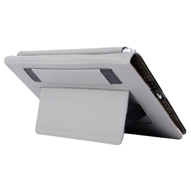 Ultrathin Camouflage Pattern Smart Cover Leather Case with Holder & Card Slots & Hand Strap for iPad Air 2 / iPad 6
