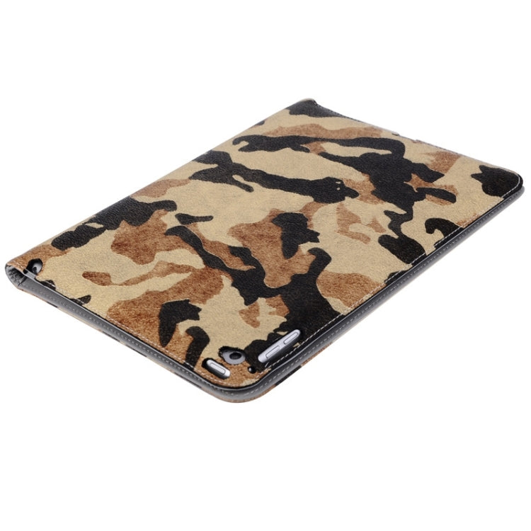 Ultrathin Camouflage Pattern Smart Cover Leather Case with Holder & Card Slots & Hand Strap for iPad Air 2 / iPad 6