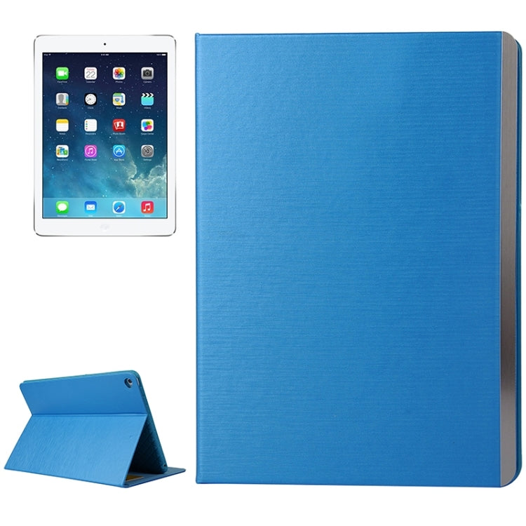 Brushed Texture Leather Case with Card Slots & Holder for iPad Air 2