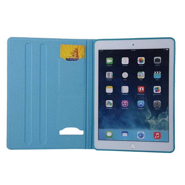 Brushed Texture Leather Case with Card Slots & Holder for iPad Air 2