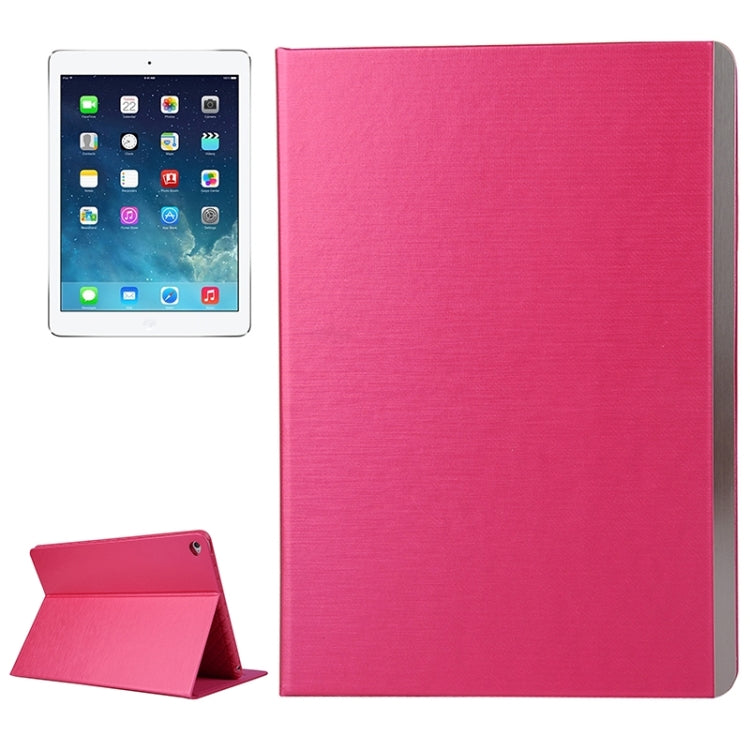 Brushed Texture Leather Case with Card Slots & Holder for iPad Air 2