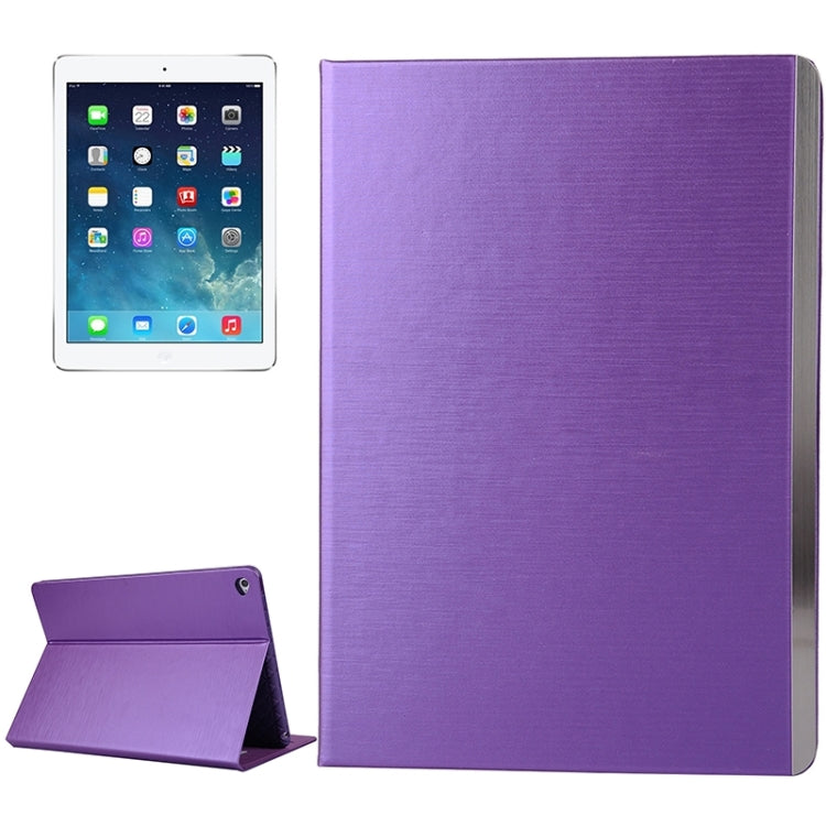 Brushed Texture Leather Case with Card Slots & Holder for iPad Air 2