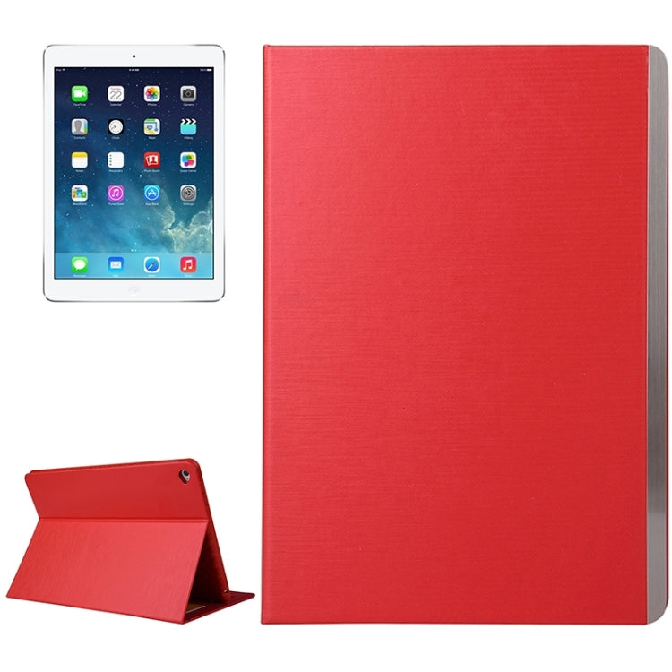 Brushed Texture Leather Case with Card Slots & Holder for iPad Air 2