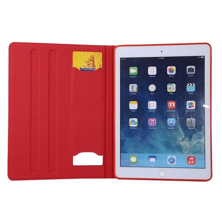 Brushed Texture Leather Case with Card Slots & Holder for iPad Air 2