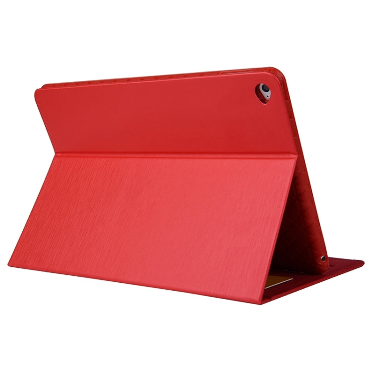 Brushed Texture Leather Case with Card Slots & Holder for iPad Air 2
