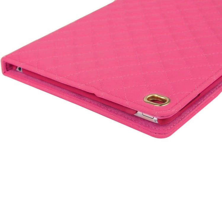 Crown Plaid Texture Horizontal Flip Smart Leather Case with Holder for iPad Air 2 / iPad 6