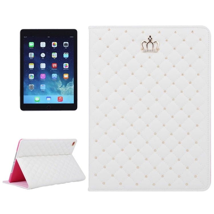 Crown Plaid Texture Horizontal Flip Smart Leather Case with Holder for iPad Air 2 / iPad 6