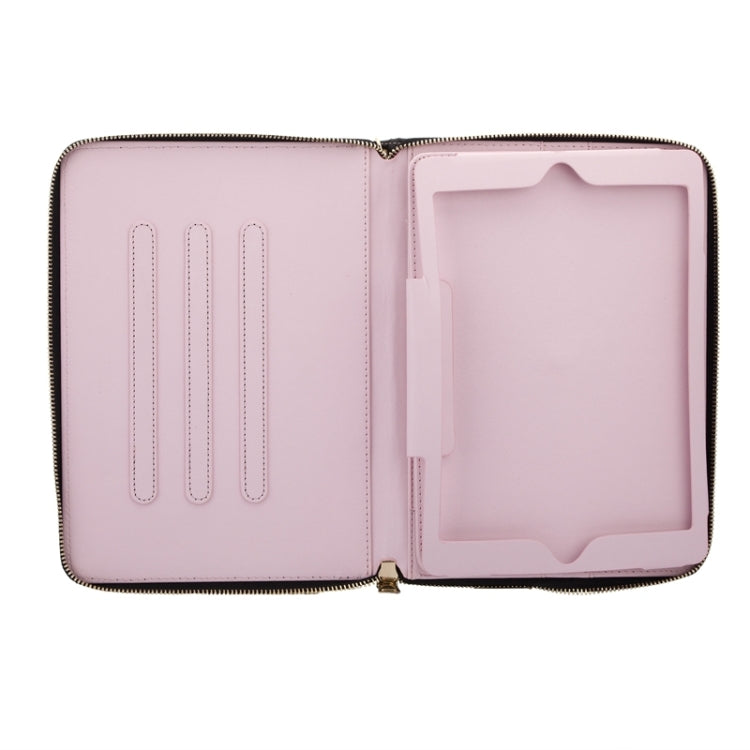 Crown Pattern & Diamond Lattice Texture Diamond Encrusted Carry Case with Holder & Card Slots & Wallet & Lanyard for iPad Air 2 / Air 1 / iPad 6 / 5