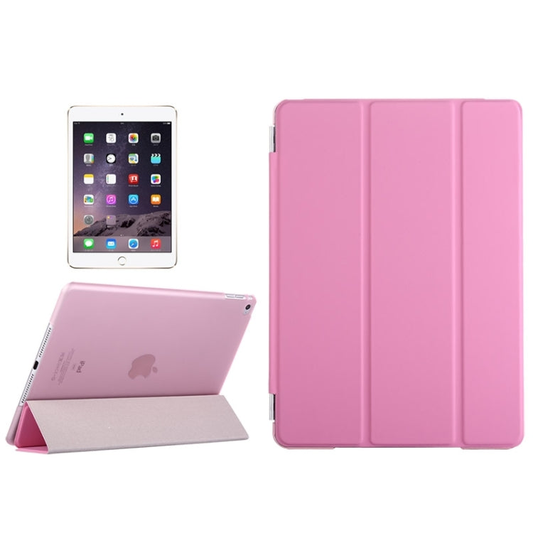 Smart Cover Series 3-folding Leather Case with Holder for iPad air 2 / iPad 6