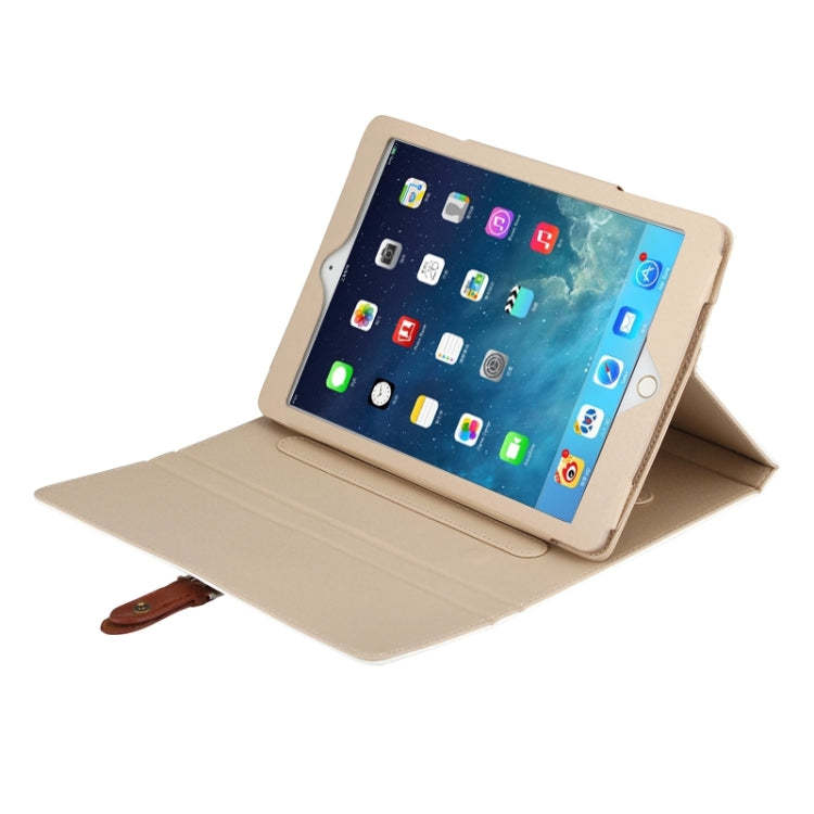 Bussiness Style Horizontal Flip Leather Case with 3-Folding Holder & Buckle for iPad Air 2 / 1 / iPad 6 / 5