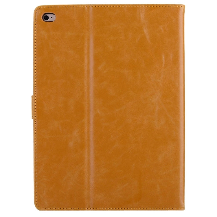 Cowhide Texture Horizontal Flip Leather Case with Holder & Card Slots for iPad Air 2 / iPad 6