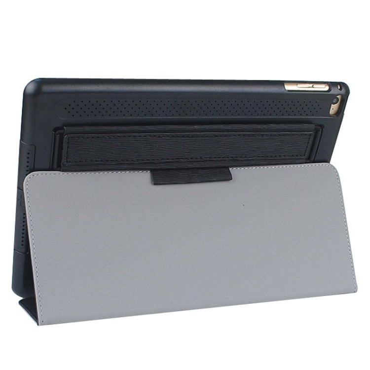 Toothpick Texture Expand Sound Handheld Leather Case with Holder & Sleep Function for iPad Air 2 / iPad 6