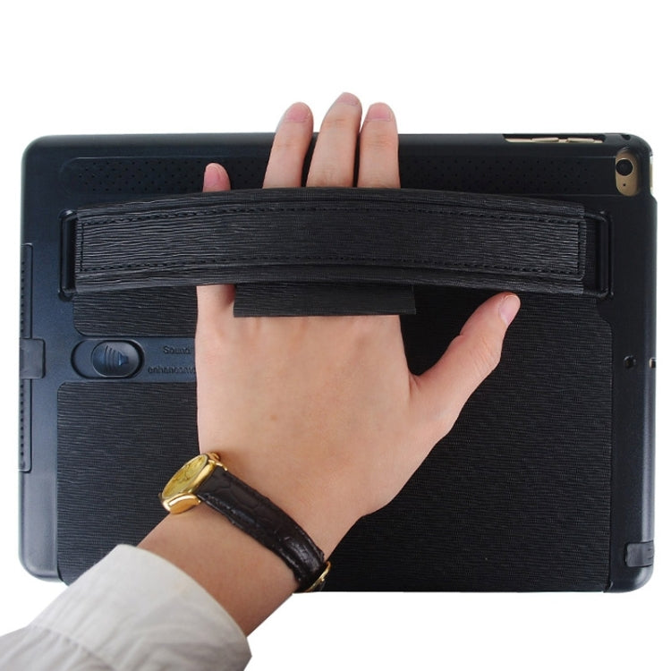 Toothpick Texture Expand Sound Handheld Leather Case with Holder & Sleep Function for iPad Air 2 / iPad 6