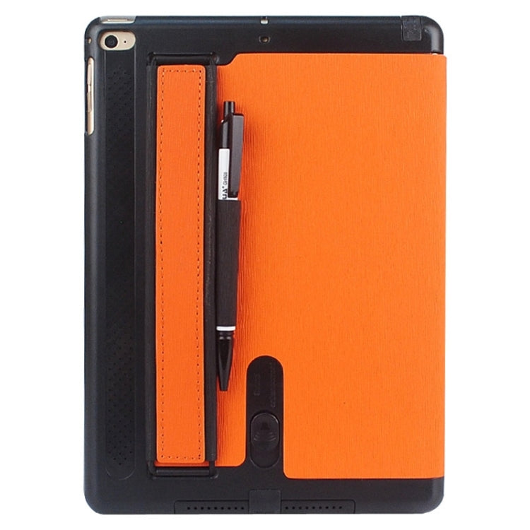 Toothpick Texture Expand Sound Handheld Leather Case with Holder & Sleep Function for iPad Air 2 / iPad 6
