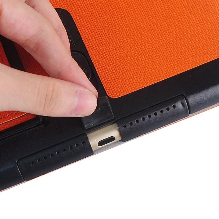 Toothpick Texture Expand Sound Handheld Leather Case with Holder & Sleep Function for iPad Air 2 / iPad 6